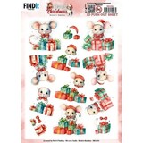 Berrie's Beauties A Very Furry Christmas 3D Push Out Mouse (SB11056)