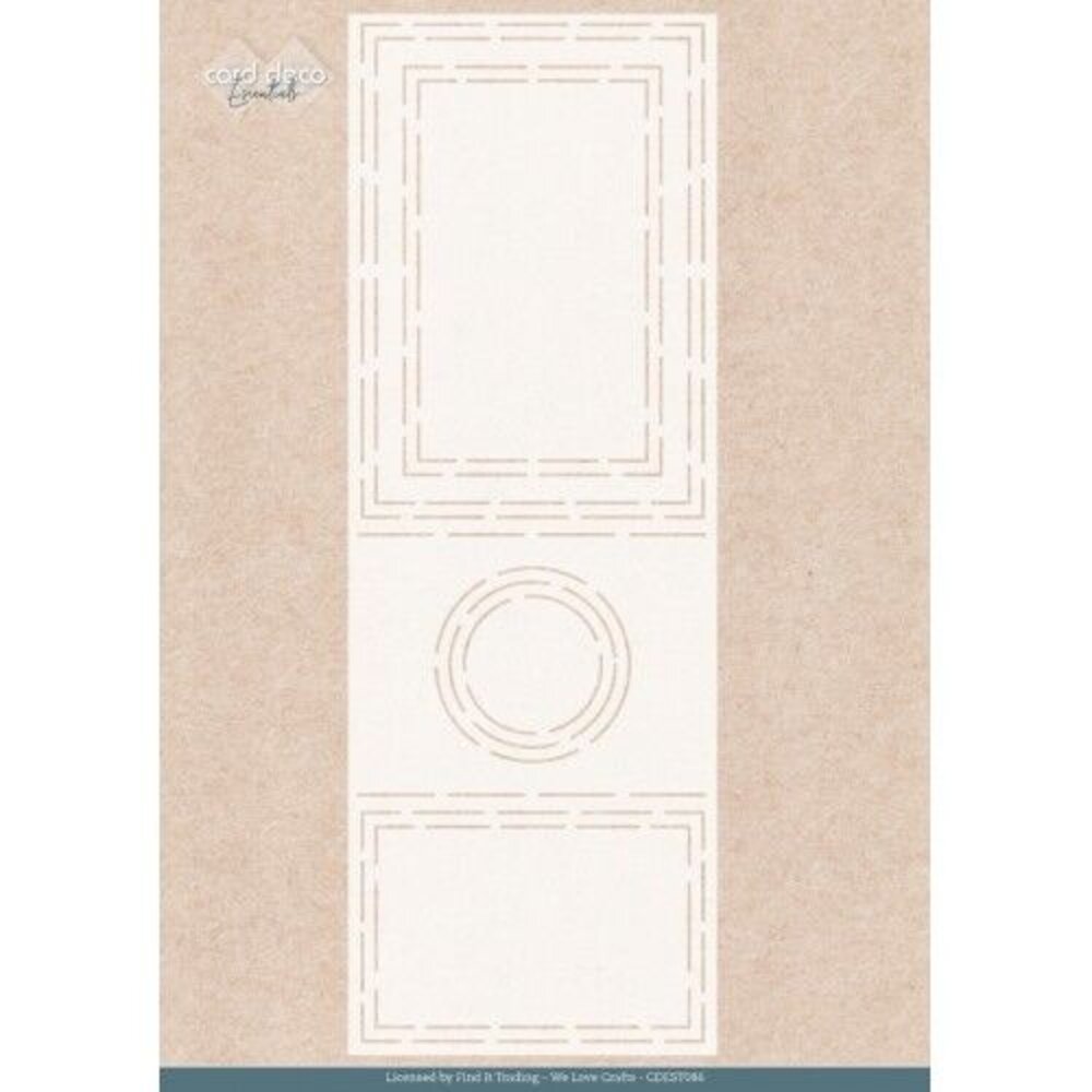 Card Deco Folding Card Stencil Very Furry Card (CDEST086)