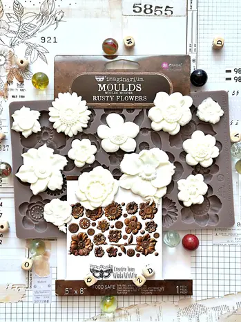 Prima Marketing Inc Finnabair Imaginarium Rusty Flowers Moulds (951429) Prima Marketing Inc Finnabair Imaginarium Rusty Flowers Moulds (951429)