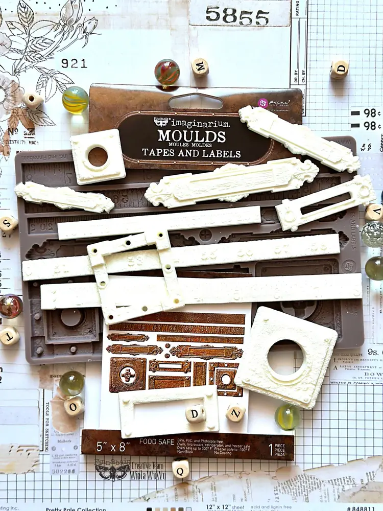 Prima Marketing Inc Finnabair Imaginarium Tapes And Labels Moulds (951450) Prima Marketing Inc Finnabair Imaginarium Tapes And Labels Moulds (951450)