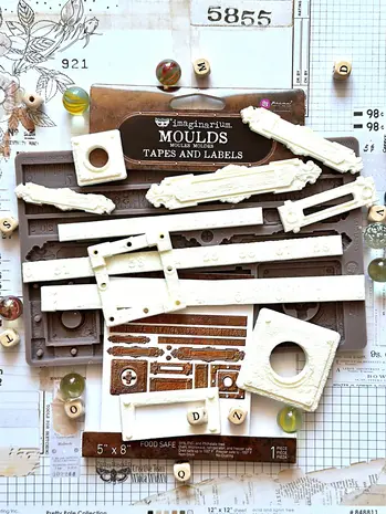 Prima Marketing Inc Finnabair Imaginarium Tapes And Labels Moulds (951450) Prima Marketing Inc Finnabair Imaginarium Tapes And Labels Moulds (951450)