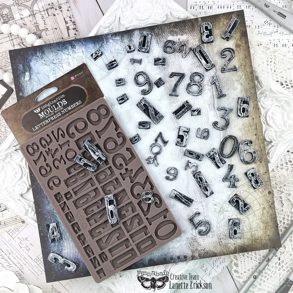 Prima Marketing Inc Finnabair Imaginarium Letterpress Numbers Moulds (951405) Prima Marketing Inc Finnabair Imaginarium Letterpress Numbers Moulds (951405)