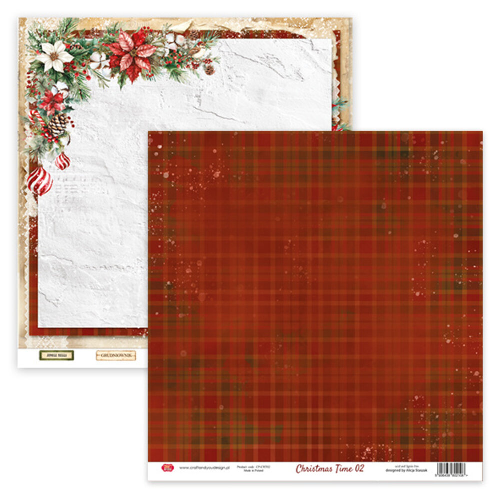 Craft & You Christmas Time 12x12 Inch Paper Pack (6pcs) (CPS-CHT30-6)