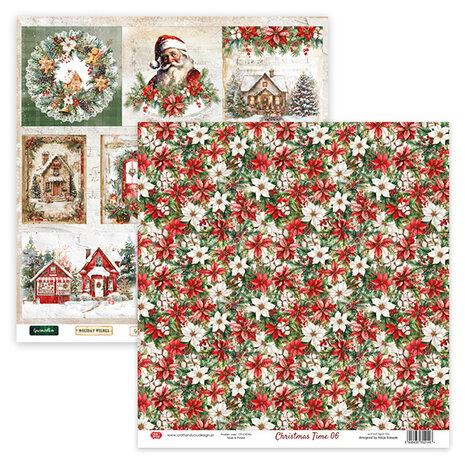 Craft & You Christmas Time 12x12 Inch Paper Pack (6pcs) (CPS-CHT30-6)