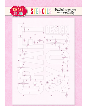 Craft & You Masking Stencil Sparks Wreath (SC013)