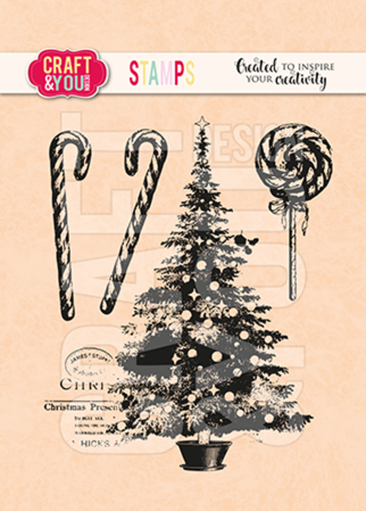 Craft & You Clear Stamp Christmas Tree (CS053)