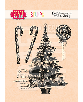 Craft & You Clear Stamp Christmas Tree (CS053)