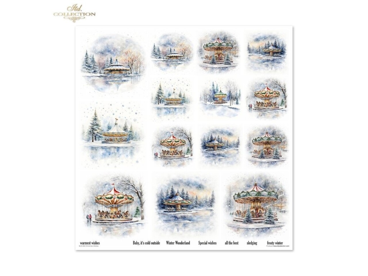 ITD Collection Christmas Wishes 12x12 Inch Paper Pad (SLS 086)