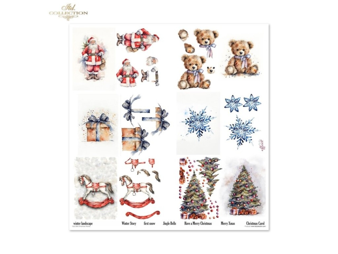 ITD Collection Christmas Wishes 12x12 Inch Paper Pad (SLS 086)
