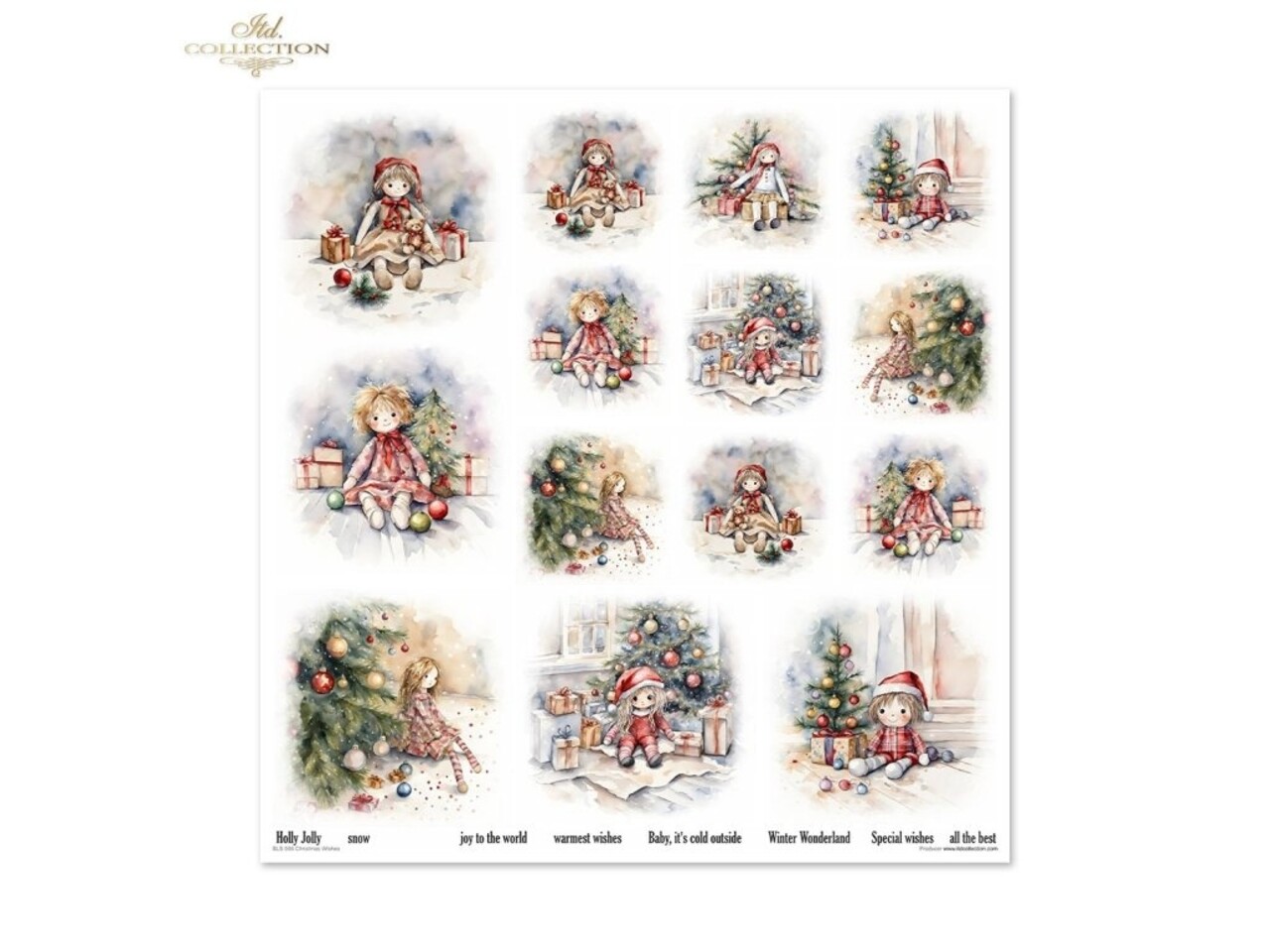 ITD Collection Christmas Wishes 12x12 Inch Paper Pad (SLS 086)