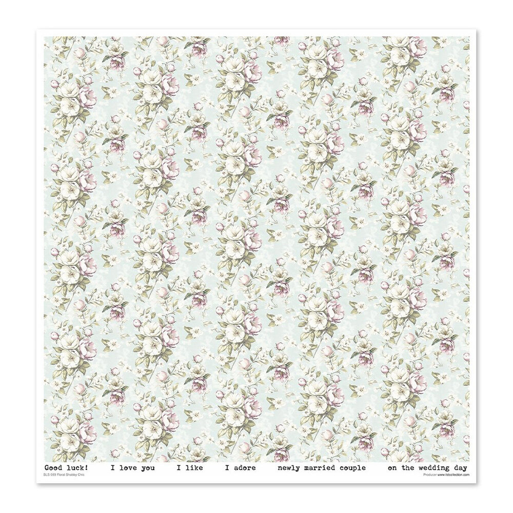 ITD Collection Floral Shabby Chic 12x12 Inch Paper Pad (SLS 089) ITD Collection Floral Shabby Chic 12x12 Inch Paper Pad (SLS 089)