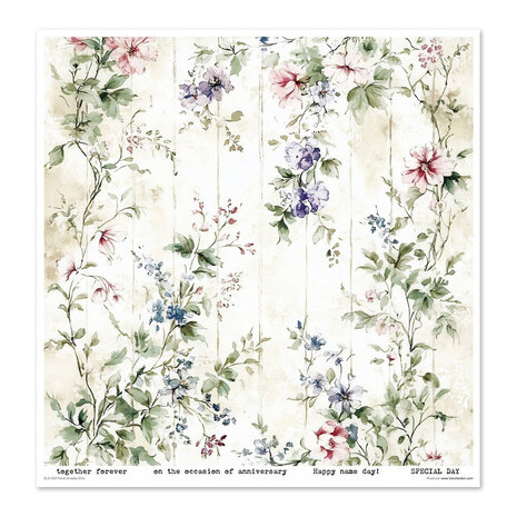 ITD Collection Floral Shabby Chic 12x12 Inch Paper Pad (SLS 089) ITD Collection Floral Shabby Chic 12x12 Inch Paper Pad (SLS 089)