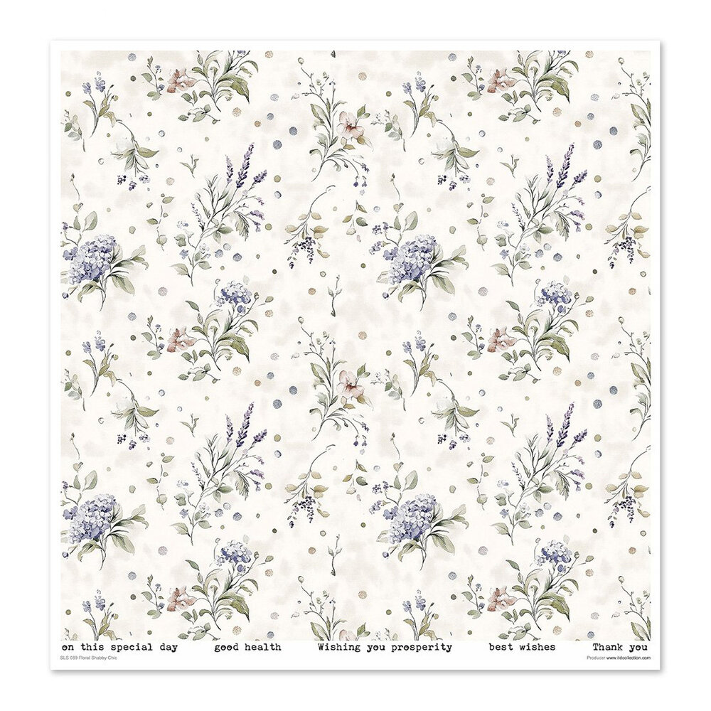 ITD Collection Floral Shabby Chic 12x12 Inch Paper Pad (SLS 089) ITD Collection Floral Shabby Chic 12x12 Inch Paper Pad (SLS 089)