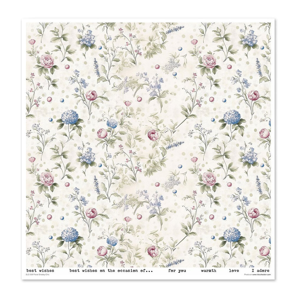 ITD Collection Floral Shabby Chic 12x12 Inch Paper Pad (SLS 089) ITD Collection Floral Shabby Chic 12x12 Inch Paper Pad (SLS 089)