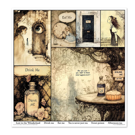 ITD Collection Alice's Magic 1 12x12 Inch Paper Pad (SLS 091) ITD Collection Alice's Magic 1 12x12 Inch Paper Pad (SLS 091)