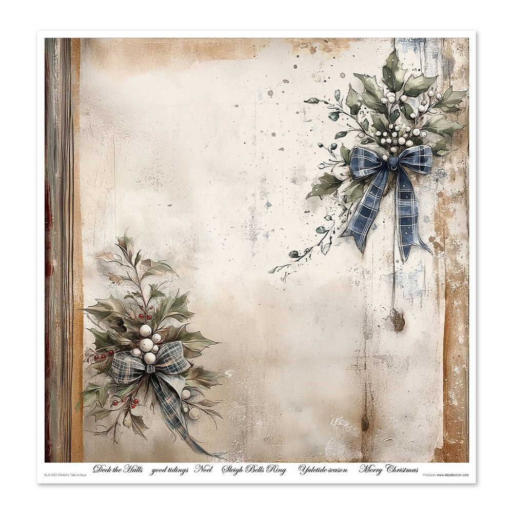 ITD Collection Winter's Tale in blue 12x12 Inch Paper Pad (SLS 093)