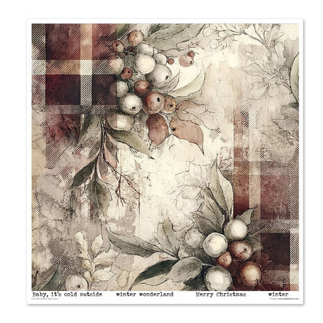 ITD Collection Winter's Tale in blue 12x12 Inch Paper Pad (SLS 093)