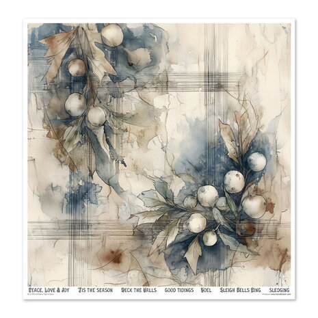ITD Collection Winter's Tale in blue 12x12 Inch Paper Pad (SLS 093)