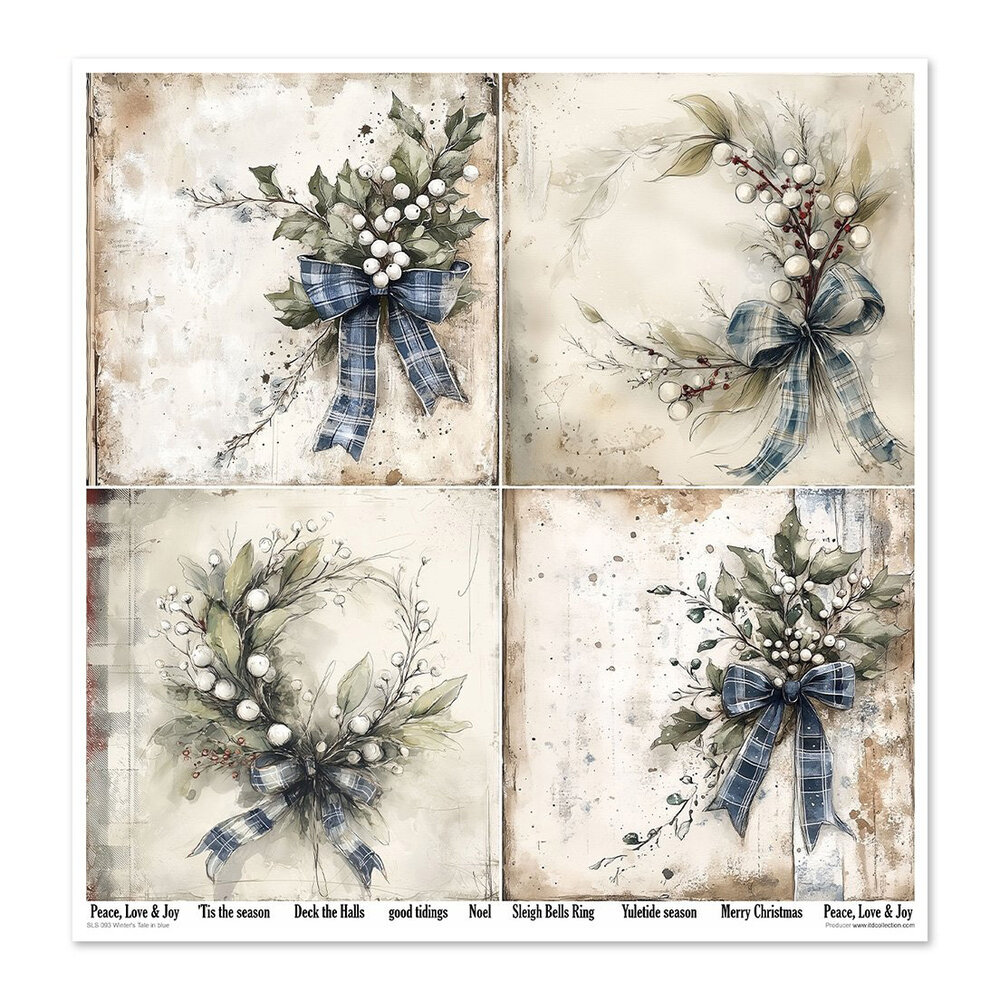 ITD Collection Winter's Tale in blue 12x12 Inch Paper Pad (SLS 093)