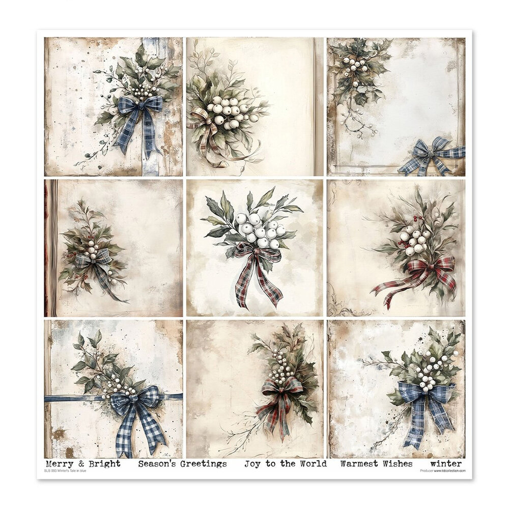 ITD Collection Winter's Tale in blue 12x12 Inch Paper Pad (SLS 093)