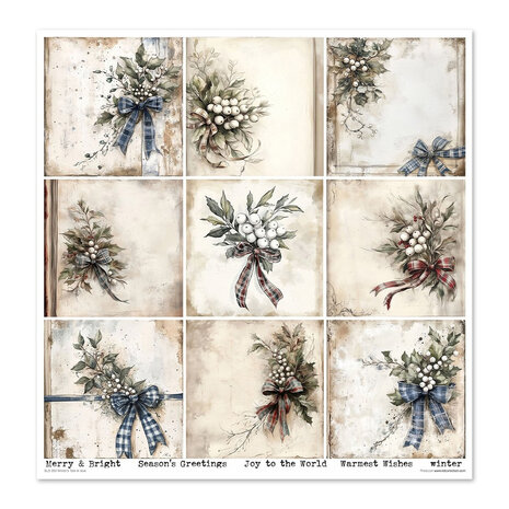 ITD Collection Winter's Tale in blue 12x12 Inch Paper Pad (SLS 093)