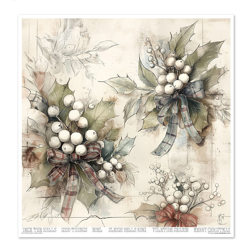 ITD Collection Winter's Tale in blue 12x12 Inch Paper Pad (SLS 093)
