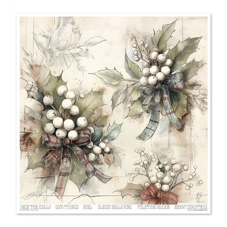 ITD Collection Winter's Tale in blue 12x12 Inch Paper Pad (SLS 093)