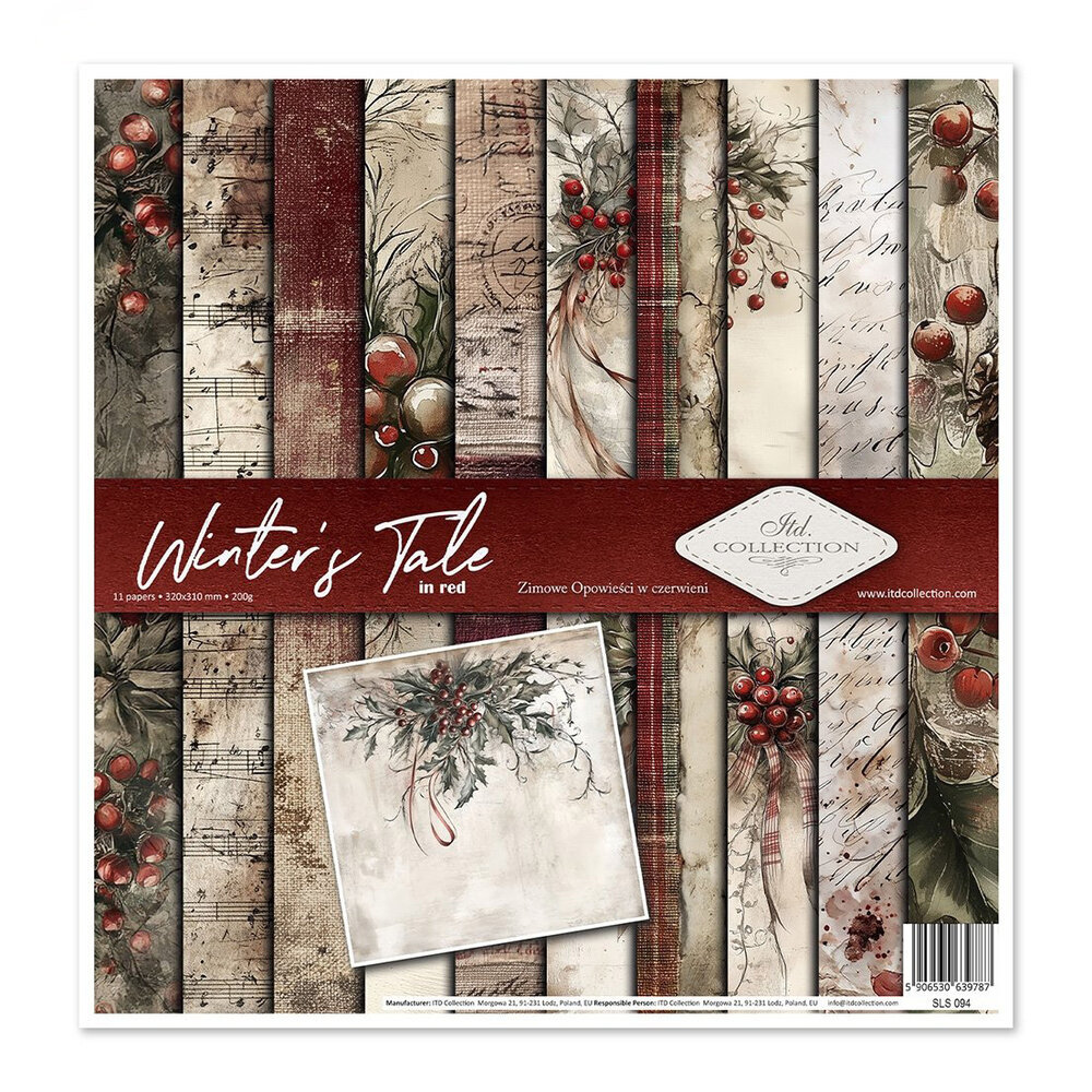 ITD Collection Winter's Tale in red 12x12 Inch Paper Pad (SLS 094) ITD Collection Winter's Tale in red 12x12 Inch Paper Pad (SLS 094)