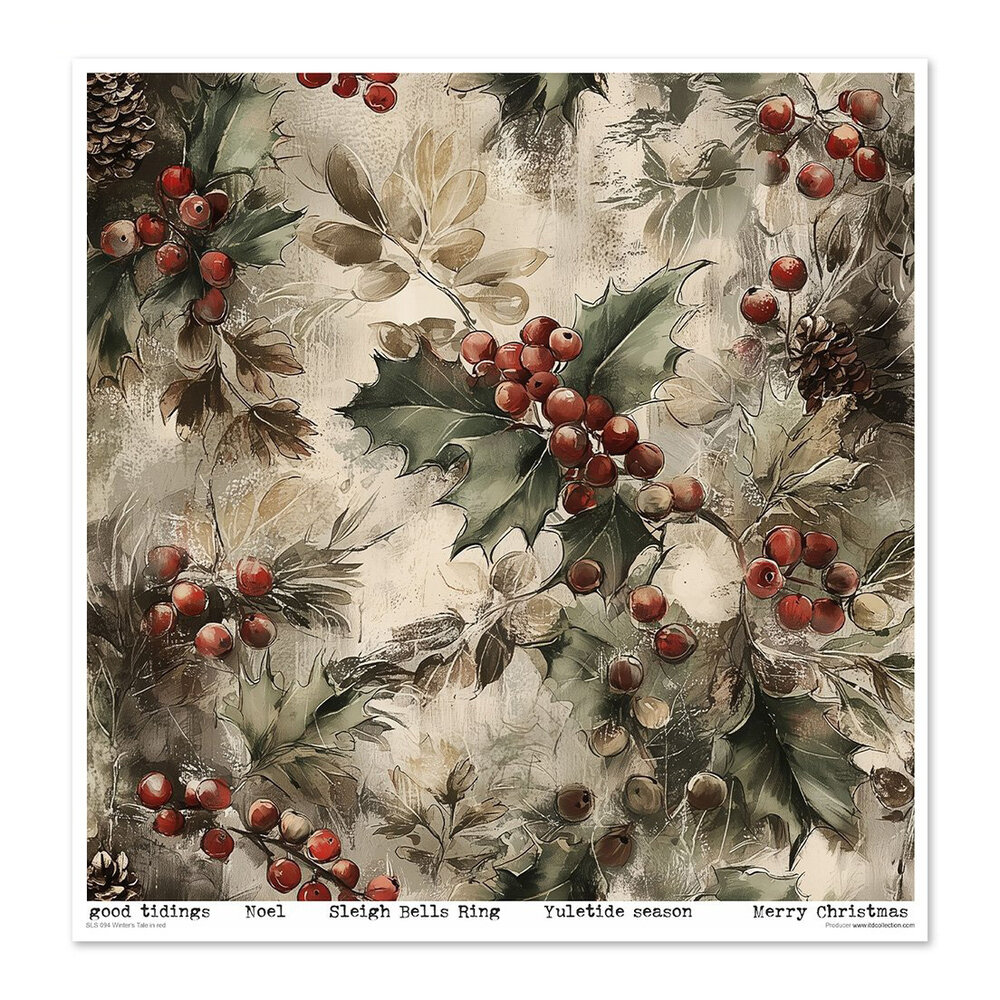 ITD Collection Winter's Tale in red 12x12 Inch Paper Pad (SLS 094) ITD Collection Winter's Tale in red 12x12 Inch Paper Pad (SLS 094)