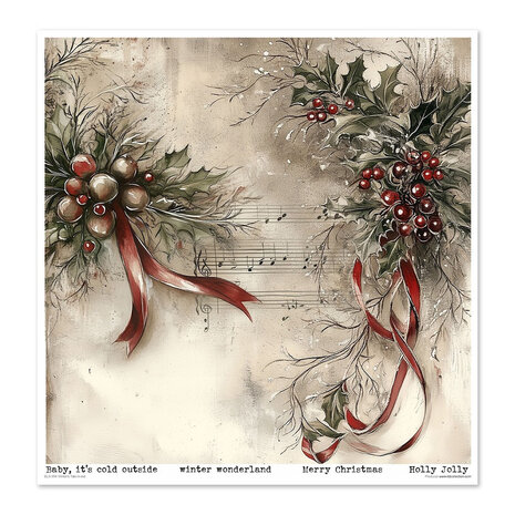 ITD Collection Winter's Tale in red 12x12 Inch Paper Pad (SLS 094) ITD Collection Winter's Tale in red 12x12 Inch Paper Pad (SLS 094)