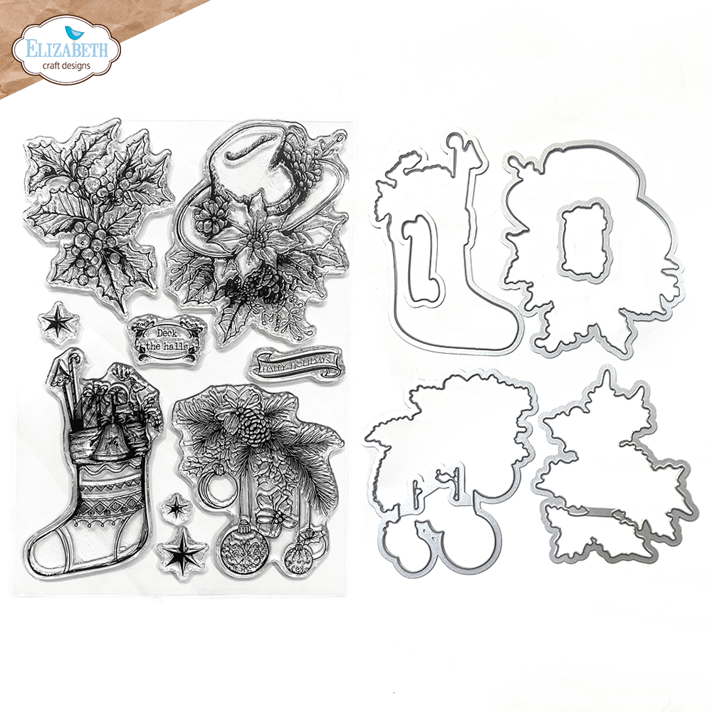 Elizabeth Craft Designs Golden Season Stamp & Dies Deck the Halls (CSD426) Elizabeth Craft Designs Golden Season Stamp & Dies Deck the Halls (CSD426)