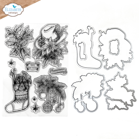 Elizabeth Craft Designs Golden Season Stamp & Dies Deck the Halls (CSD426) Elizabeth Craft Designs Golden Season Stamp & Dies Deck the Halls (CSD426)