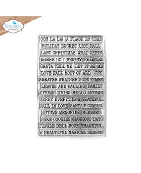 Elizabeth Craft Designs Golden Season A6 Clear Stamps Journal Phrases 6 (CS428) Elizabeth Craft Designs Golden Season A6 Clear Stamps Journal Phrases 6 (CS428)