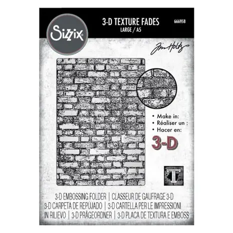 Sizzix 3D Texture Fades A5 Large Brickwork (666958) Sizzix 3D Texture Fades A5 Large Brickwork (666958)