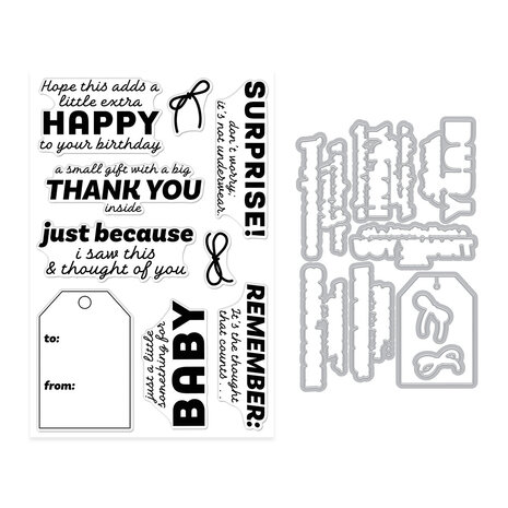 Hero Arts Best Gift Ever Just Because Stamps & Dies (DC329) Hero Arts Best Gift Ever Just Because Stamps & Dies (DC329)