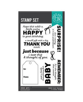 Hero Arts Best Gift Ever Just Because Clear Stamps (CM820) Hero Arts Best Gift Ever Just Because Clear Stamps (CM820)