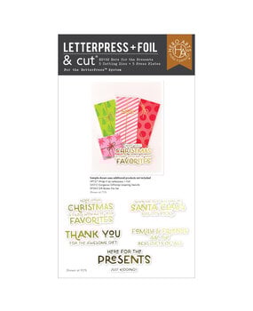 Hero Arts Best Gift Ever Here for the Presents Letterpress + Foil & Cut (HD102) Hero Arts Best Gift Ever Here for the Presents Letterpress + Foil & Cut (HD102)