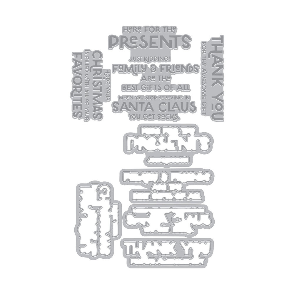 Hero Arts Best Gift Ever Here for the Presents Letterpress + Foil & Cut (HD102) Hero Arts Best Gift Ever Here for the Presents Letterpress + Foil & Cut (HD102)