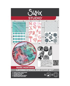 Sizzix Studio Mark Montano Stencil & Stamp My Favorite Things (666954)