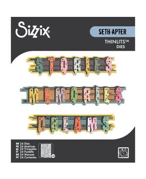 Sizzix Seth Apter Thinlits Die Set Word Wafers #2 (667021) Sizzix Seth Apter Thinlits Die Set Word Wafers #2 (667021)