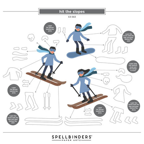 Spellbinders Ski-son's Greetings Hit the Slopes Dies (S3-563) Spellbinders Ski-son's Greetings Hit the Slopes Dies (S3-563)