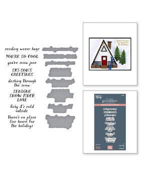 Spellbinders Ski-son's Greetings Sentiments Press Plate & Die Set (BP-335) Spellbinders Ski-son's Greetings Sentiments Press Plate & Die Set (BP-335)