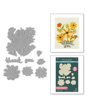 Spellbinders Tabbed Classics Thank You Bouquet 3D Emboss & Cut Folder (E3D-145) Spellbinders Tabbed Classics Thank You Bouquet 3D Emboss & Cut Folder (E3D-145)