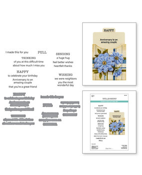 Spellbinders Tabbed Classics In & Out Sentiments Stamp & Die Set (SDS-207) Spellbinders Tabbed Classics In & Out Sentiments Stamp & Die Set (SDS-207)