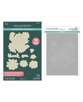 Spellbinders Tabbed Classics Thank You Bouquet 3D Folder and Stencil Bundle (BD-0995) Spellbinders Tabbed Classics Thank You Bouquet 3D Folder and Stencil Bundle (BD-0995)