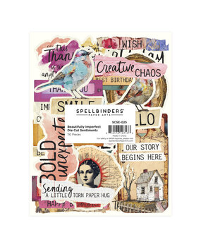 Spellbinders Beautifully Imperfect Die Cut Sentiments (SCSE-025) Spellbinders Beautifully Imperfect Die Cut Sentiments (SCSE-025)