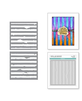 Spellbinders Beautifully Imperfect Tattered Stripes Stencil (STN-111) Spellbinders Beautifully Imperfect Tattered Stripes Stencil (STN-111)