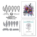Spellbinders Beautifully Imperfect Sculpted Scripted Floral Stamp & Die Set (SDS-215)