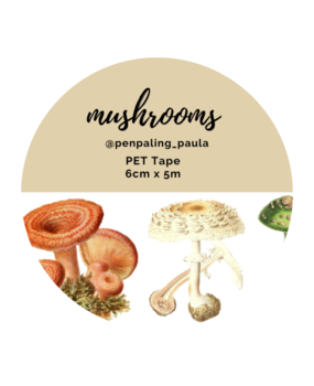 Penpaling Paula Mushrooms PET Tape (PET034) Penpaling Paula Mushrooms PET Tape (PET034)