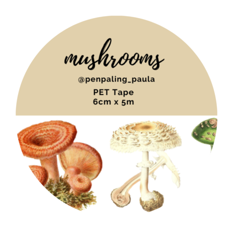 Penpaling Paula Mushrooms PET Tape (PET034) Penpaling Paula Mushrooms PET Tape (PET034)